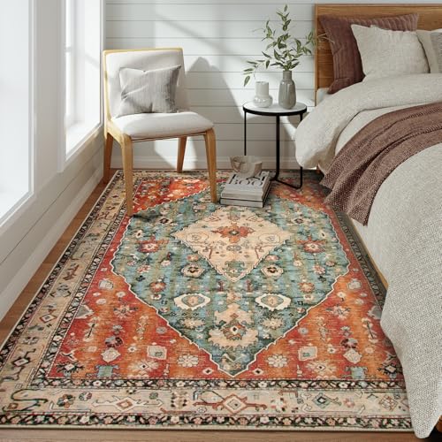 Felice Boho Tribal 5x7 Washable Living Room Bedroom Rug