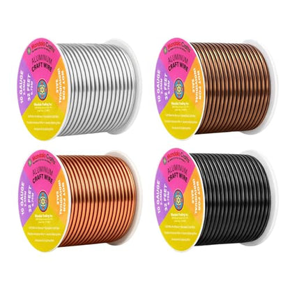 10 Gauge Neutral Anodized Aluminum Craft Wire (128 Foot)