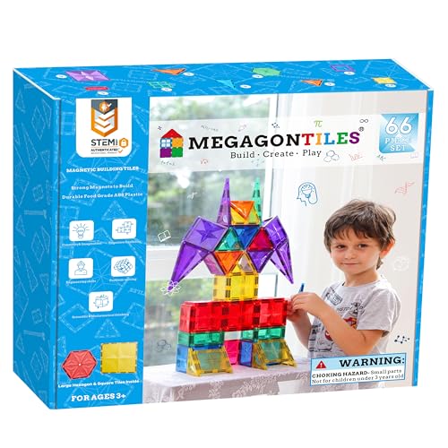 66PCS Premium Polygon Magnetic Tiles Set
