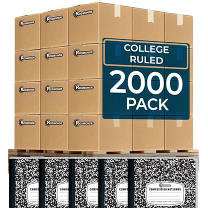2000 Pack Composition Notebooks Bulk (2000 Count)