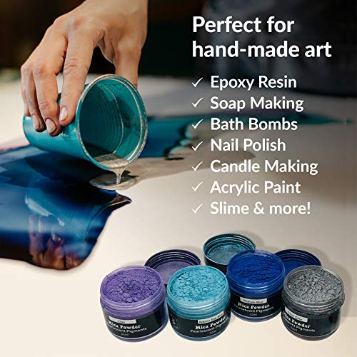 Mica Powder Pigment Powder for Epoxy Resin (25.9692 Fl Oz)