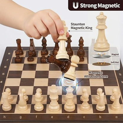 Chess Set with Magnetic Pieces
