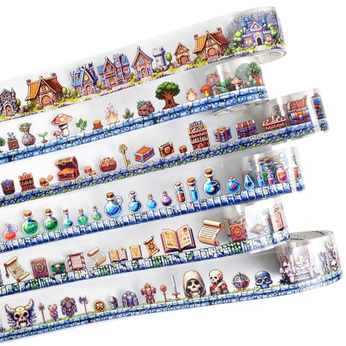 Pixel Adventure PET Tape Set with Clip (6 Count)