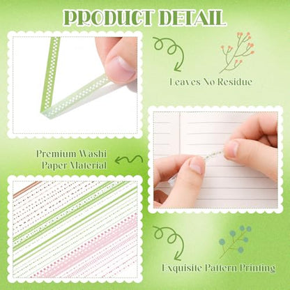30 Rolls Pastel Floral Washi Tape Set (30 Count)