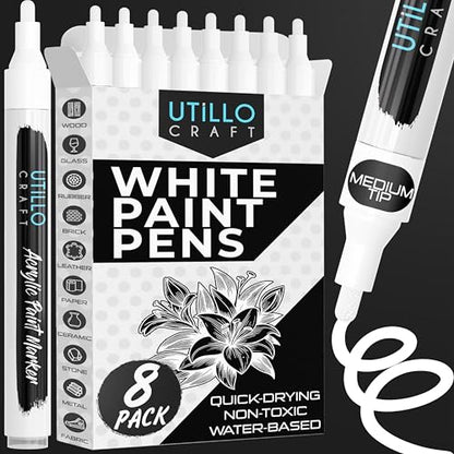 White Paint Pen (8 Count)