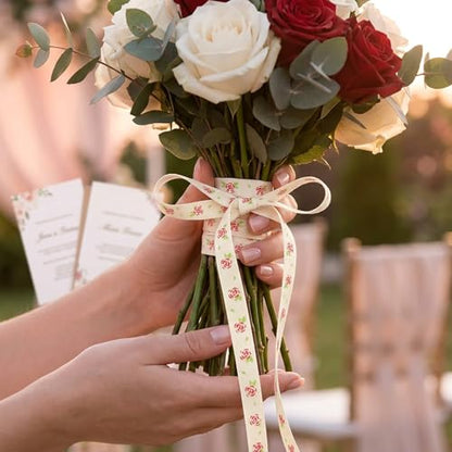 Red Flower Cotton Ribbon 3 (36 Foot)