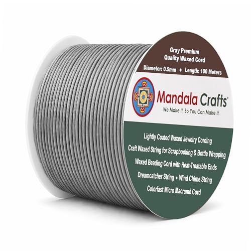 0.5mm Gray Waxed Cord