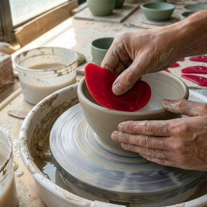 2 Pcs Soft Silicone Pottery Ribs for Ceramic