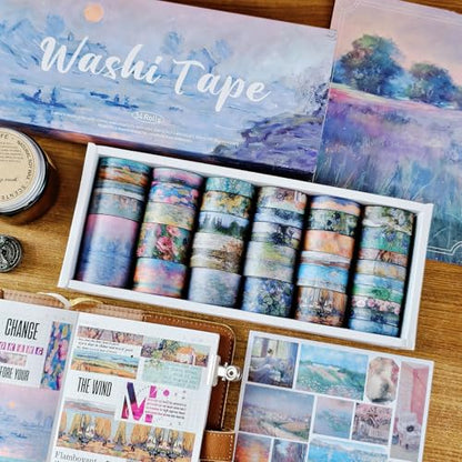 34 Rolls Oil Painting Aesthetic Washi Tape Set