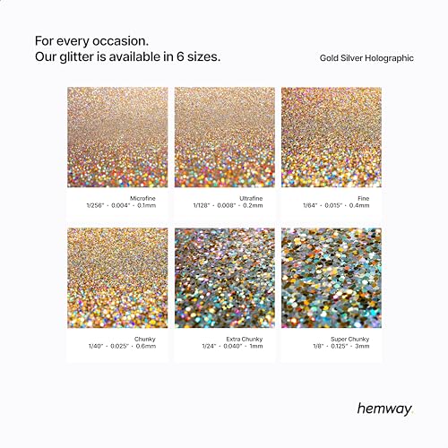 Resin Glitter Gold Silver Holographic 100g Super Chunky (3.5 Ounce)