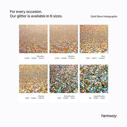 Resin Glitter Gold Silver Holographic 100g Fine (3.5274 Ounce)