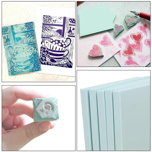 25 Pcs 4"x6" Rubber Carving Blocks (25 Count)