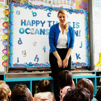 221 Pcs Ocean Bulletin Board Letters for Classroom Wall (221 Count)