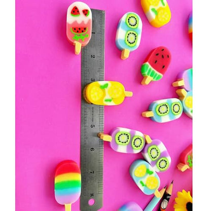 24PCS Cute Fun ice Cream Erasers for Kids Bulk (24 Count)