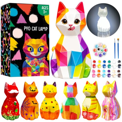 Paint Your Own Cat Lamp Kit