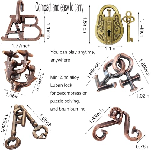 12 pcs Wooden Brain Teaser Puzzle and Metal 3D Unlock Interlocking Jigsaw Educational Toy for Kids and Adults Brain Games Durable Easy to Assemble Birthday Gifts Educational Toys