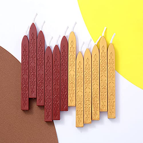 12 Pack Pattern Wick Sealing Wax Sticks for Wax Seal Stamp (12 Count)