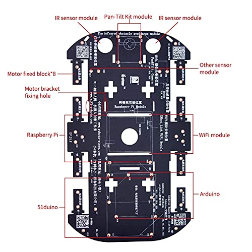 Robot Chassis 4WD Robot Car Smart Chassis Kit with 4 TT Motor for Arduino