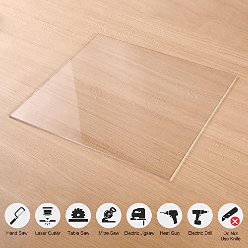 Pack of 10 Clear Cast Acrylic Sheet 12" x 12" x 1 (10 Count)