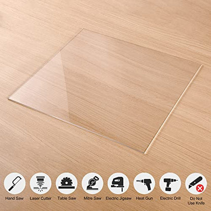 Pack of 10 Clear Cast Acrylic Sheet 12" x 12" x 1 (10 Count)