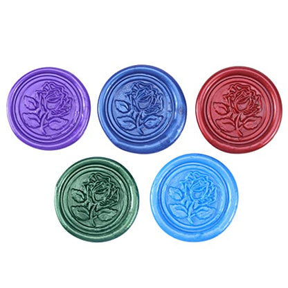 5 Color Sealing Wax Sticks with Wicks for Wax Seal Stamp (5 Count)