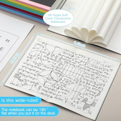 100 Pack A5 Composition Notebooks Bulk 5"x8" Notebooks Novel Color (100 Count)