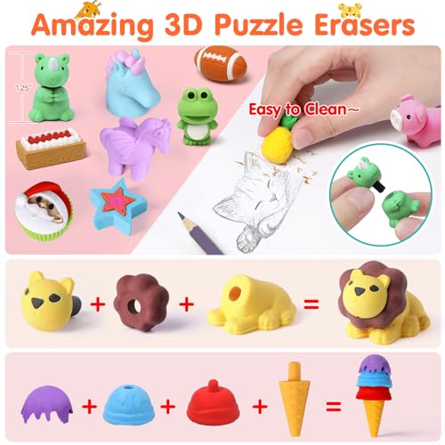 60 Pcs Animal Desk Pets (60 Count)
