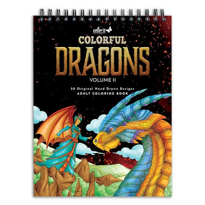 Dragons Vol II Adult Coloring Book for Women