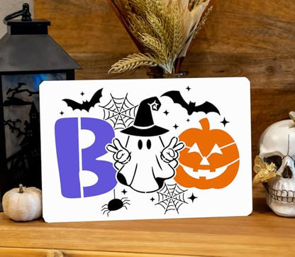 Halloween Stencils for Crafts Reusable Halloween Stencils for Door Mats (13 Count)