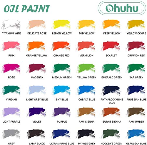 36 Oil Based Colors Oil Paint Set (36 Count)