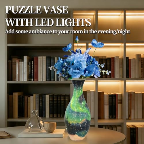 3D Puzzle Vase for Adults with 160 Plastic Pieces (160 Count)