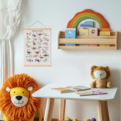 Dinosaur Number Chart Alphabet Poster Hanger