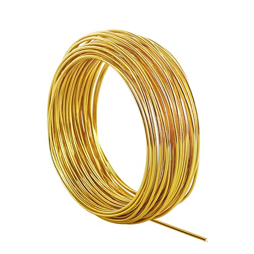 50ft 9 Gauge 3mm Aluminum Wire Gold Bendable for Sculpting