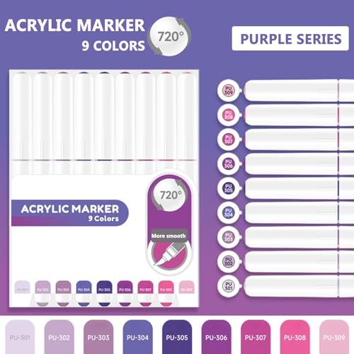 Water Based Acrylic Paint Markers (9 Count)