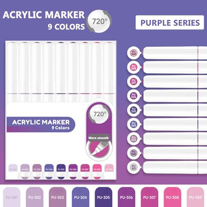 Water Based Acrylic Paint Markers (9 Count)