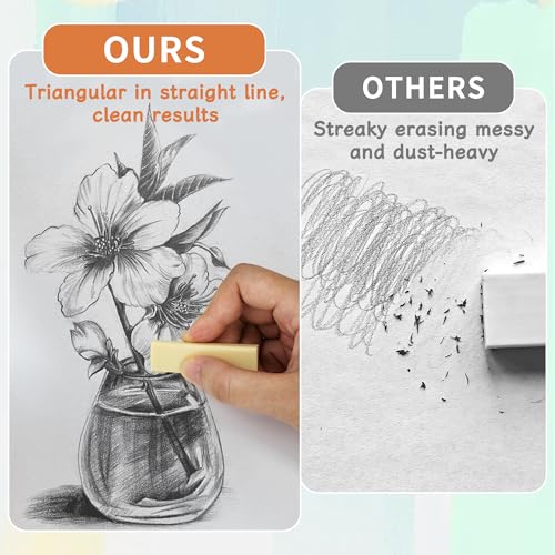 Pencil Erasers 6 Pieces (6 Count)