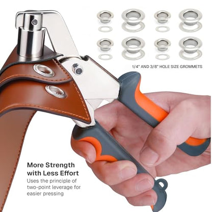 Grommet Tool Kit with 400 Silver Grommets