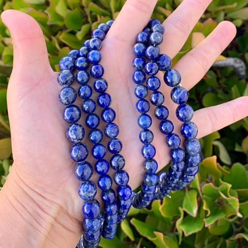 90pcs Adabele Natural Blue Lapis Lazuli Gemstone Not Dyed 8mm Round Beads (94 Count)