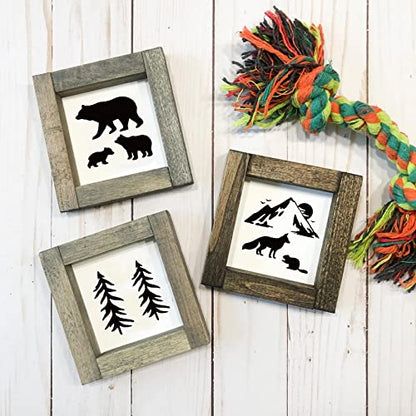 Small Stencils for Painting on Wood Burning Reusable (65 Count)