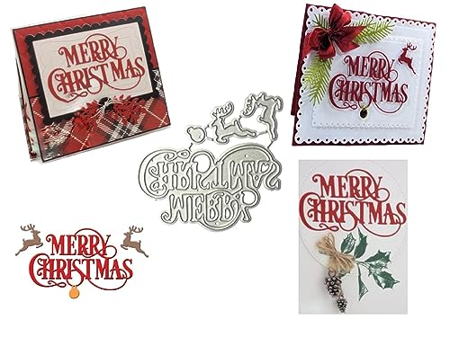 Metal Cutting Dies DIY Merry Christams Embossing Stencil Template Scrapbooking Card Making Mold Photo Album Arts Crafts Tools