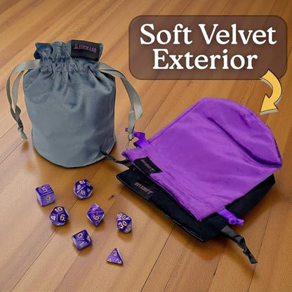 Velvet Drawstring Dice Bag (3 Count)