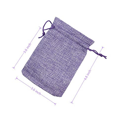 Pack Of 25 Burlap Gift Bags with Drawstring Linen Jewelry Pouches Wedding Hessian Jute Bags for Birthday and Treat Pouches Party Wedding Favors Gift