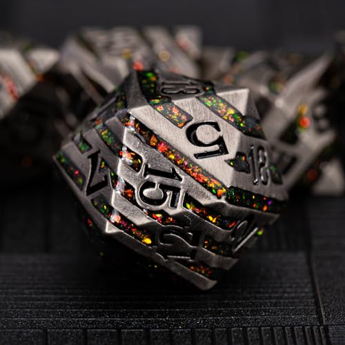 Premium Inlay Metal Dice Set