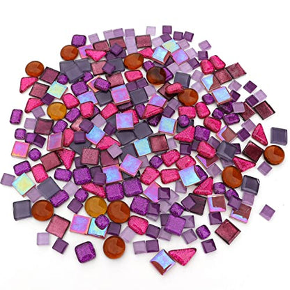 Assorted Purple Irregular Crystal Mosaic Tiles (9 Ounce)