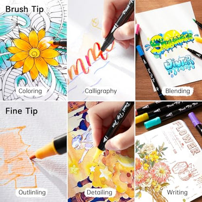 Dual Tip Brush Pens (96 Count)