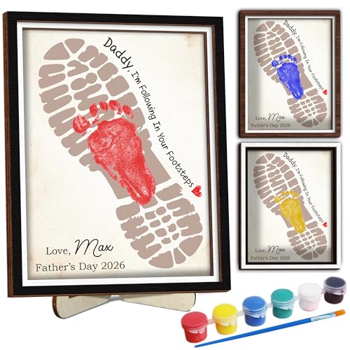 Personalized Father's Day Handprint Wooden Sign