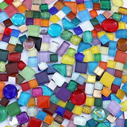 Assorted Colors Irregular Crystal Mosaic Tiles (9 Ounce)