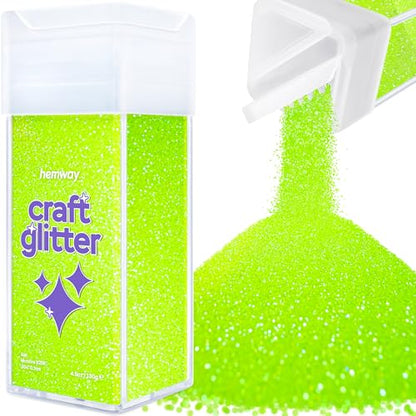 Craft Glitter Shaker Fluorescent Green 110g Microfine (3.8 Ounce)