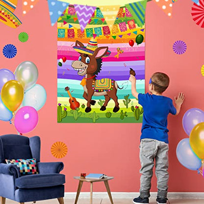 Pin The Tail on The Mexican Donkey Game for Cinco De Mayo Party