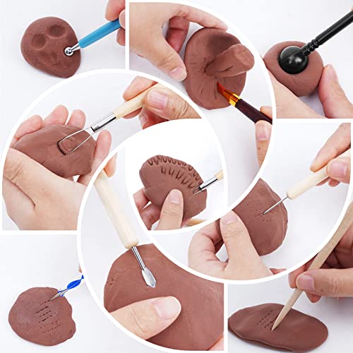 Pottery Clay Tools for Adults Sculpting (45 Count)